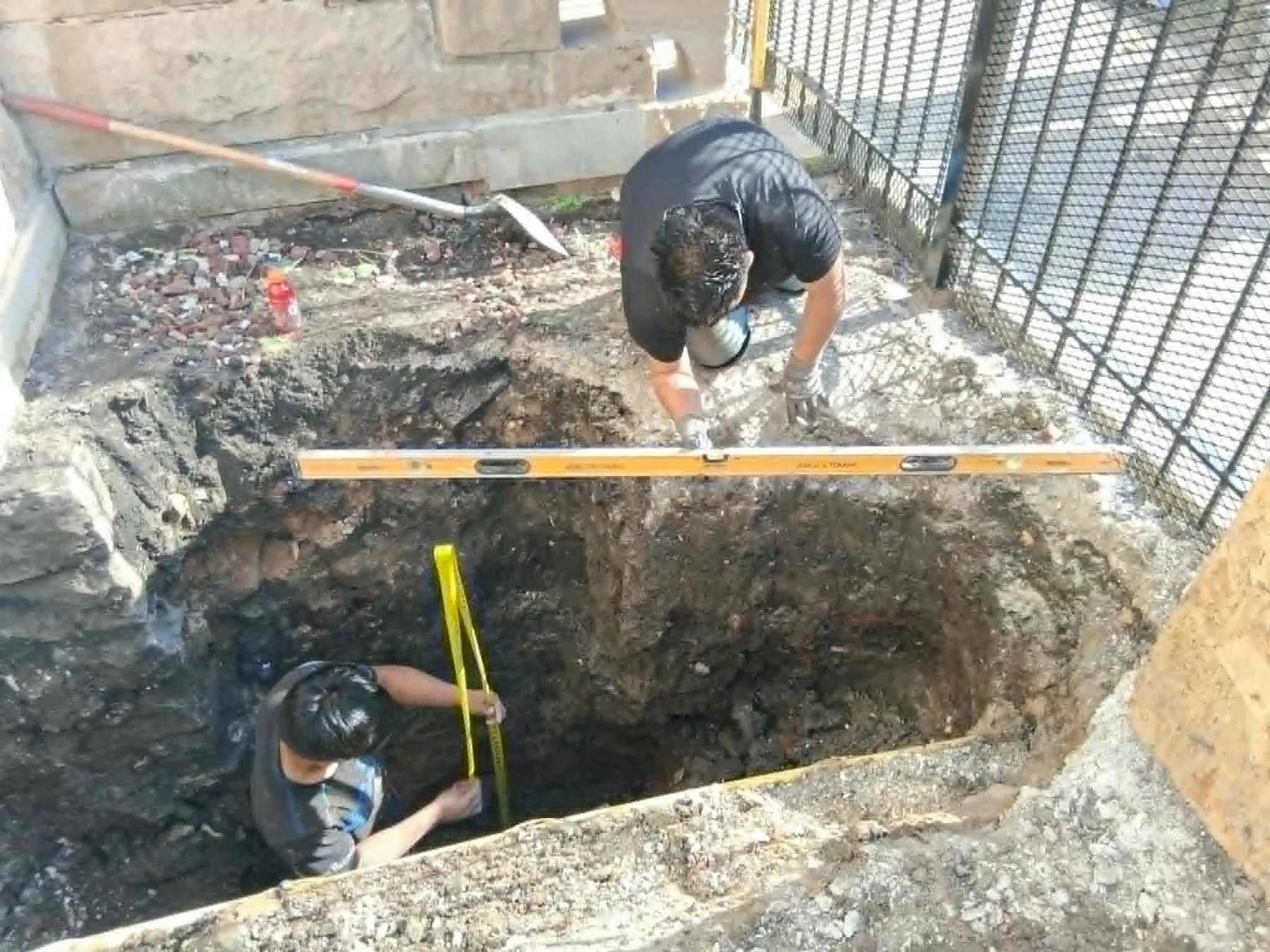 Excavation work in progress