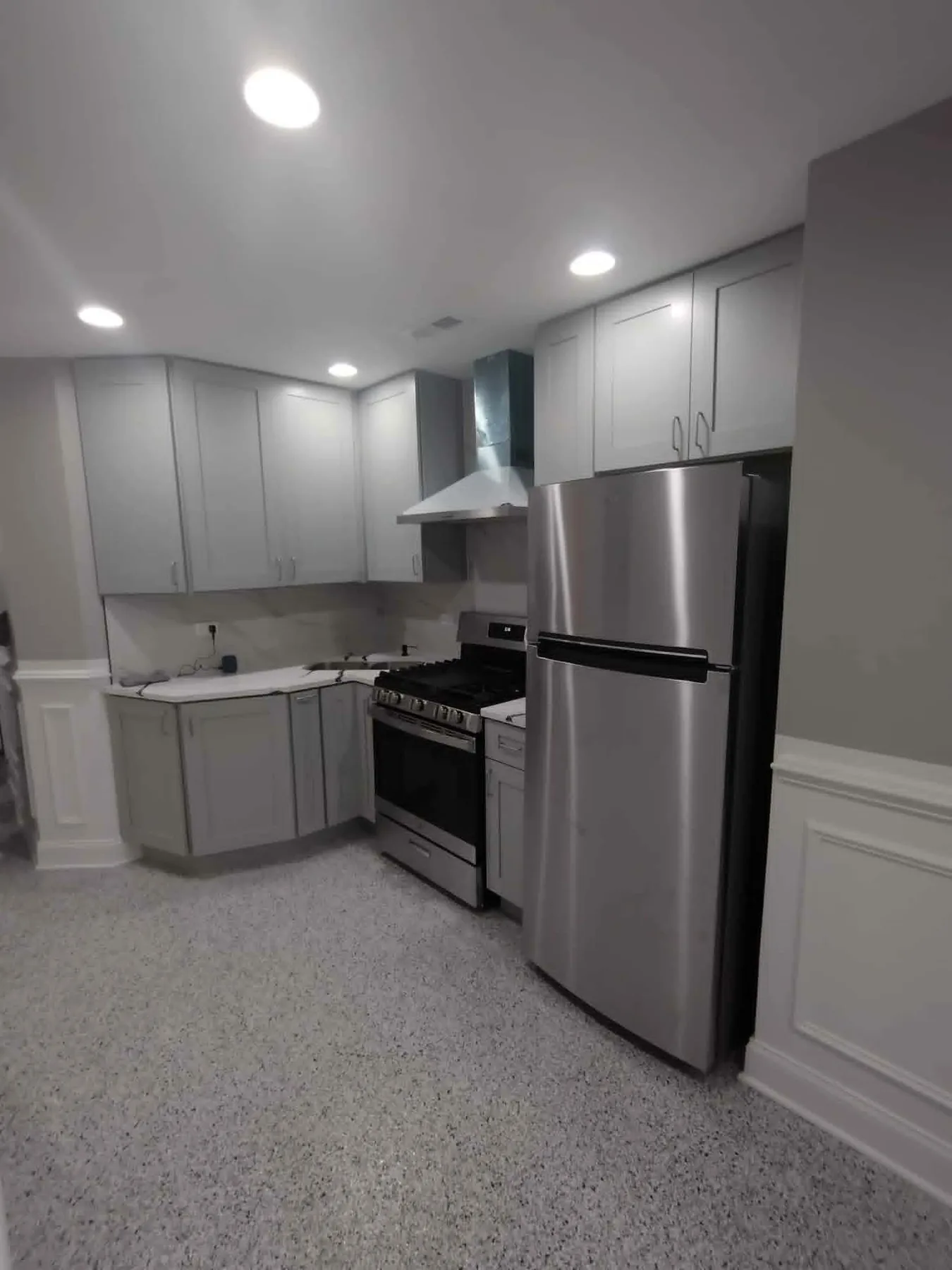Gray kitchen renovation